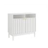 Maestro Furniture Tenjin Wooden 2-Door Sideboard Buffet Unit Storage Cabinet White