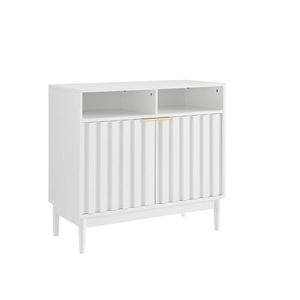 Maestro Furniture Tenjin Wooden 2-Door Sideboard Buffet Unit Storage Cabinet White