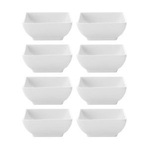 8PK MW White Basics Square Sauce 7cm