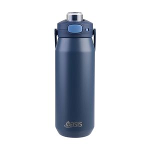 Oasis Ceramic Stainless Steel Triple Wall Insulated Bottle Indigo 750ml
