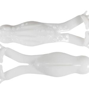 3 Pack of 4 Inch Zman Goat ToadZ Soft Plastic Topwater Fishing Lures - White