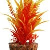 Aqua One Orange Cabomba W/Gravel Base Plastic Plant - Med (28190)