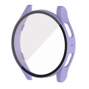 PC Full Cover Screen Glass Protector Shell Case - For Samsung Galaxy Watch 5th 4th 40mm (Purple)