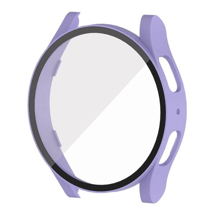 PC Full Cover Screen Glass Protector Shell Case - For Samsung Galaxy Watch 5th 4th 40mm (Purple)