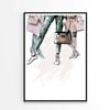 Fancy Ladies with Their Luxury Bags   Print 100% Australian Made 90 x 120cm   (Poster)