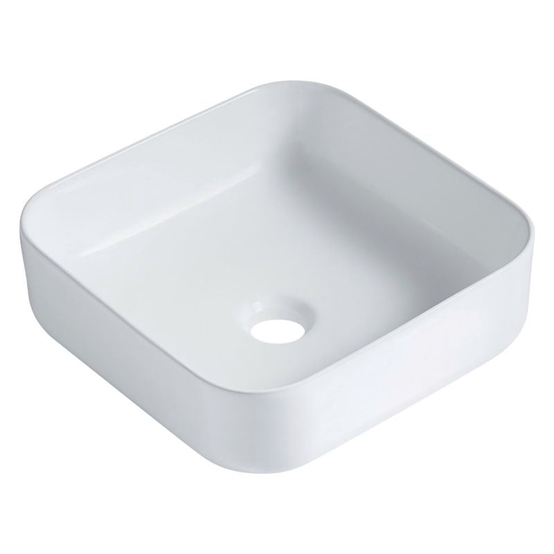 Concerto Matte White Square Above Counter Basin