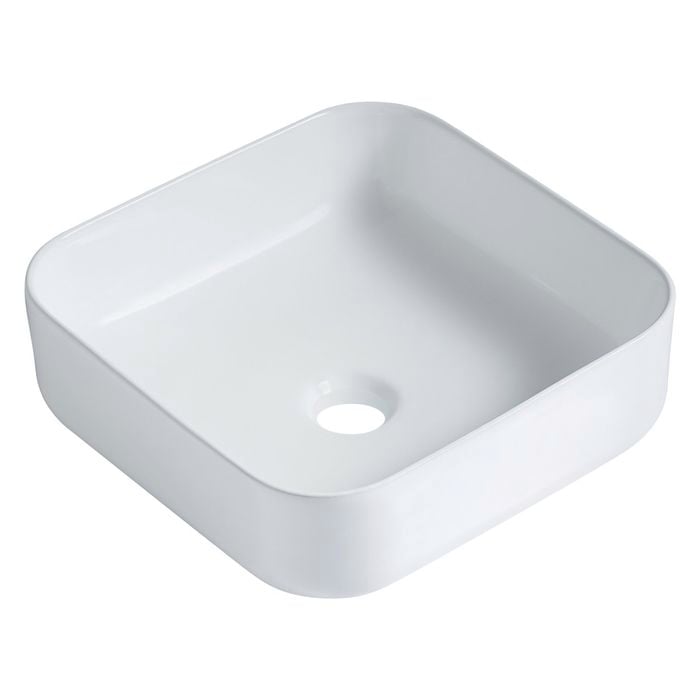 Mondella Square Above Counter Basin - Matte White Concerto