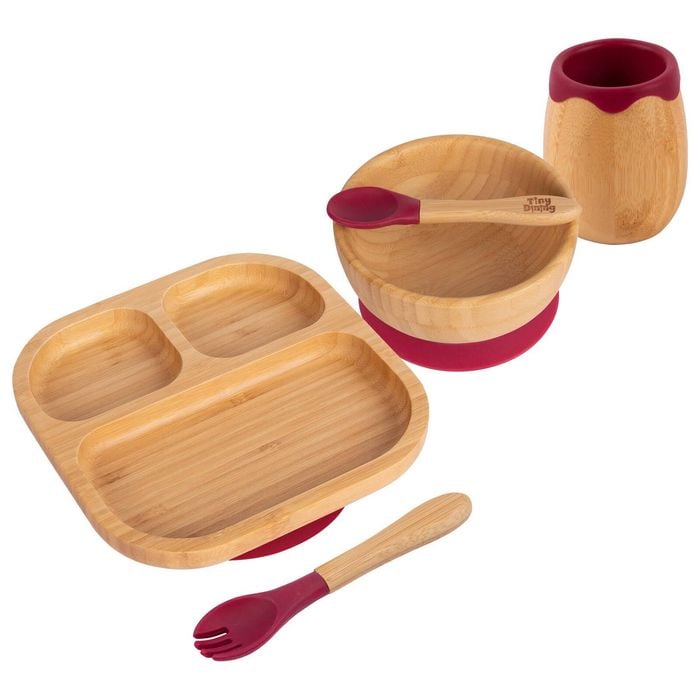 Tiny Dining 5pc Bamboo Segmented Baby Weaning Set
