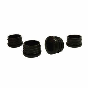 Surface Gard 25mm Black Round Internal Plastic Chair Tips - 4 Pack