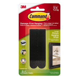 Command™ Large Black Picture Hanging Strips