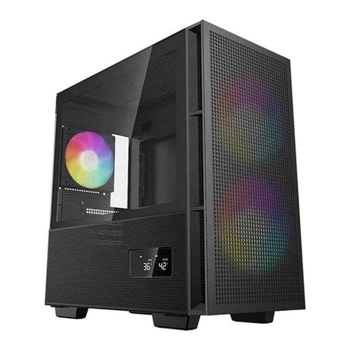 DeepCool CH360 Digital Tempered Glass Micro-ATX Case - Black (No Power Supply) [R-CH360-BKAPE3D-G-1]