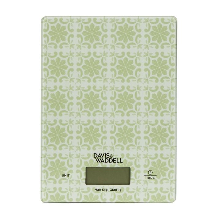 Davis & Waddell 5kg Digital Kitchen Scale - Printed Green