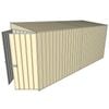 Build-a-Shed 1.5 x 4.5 x 2m Skillion Shed without Side Doors - Cream