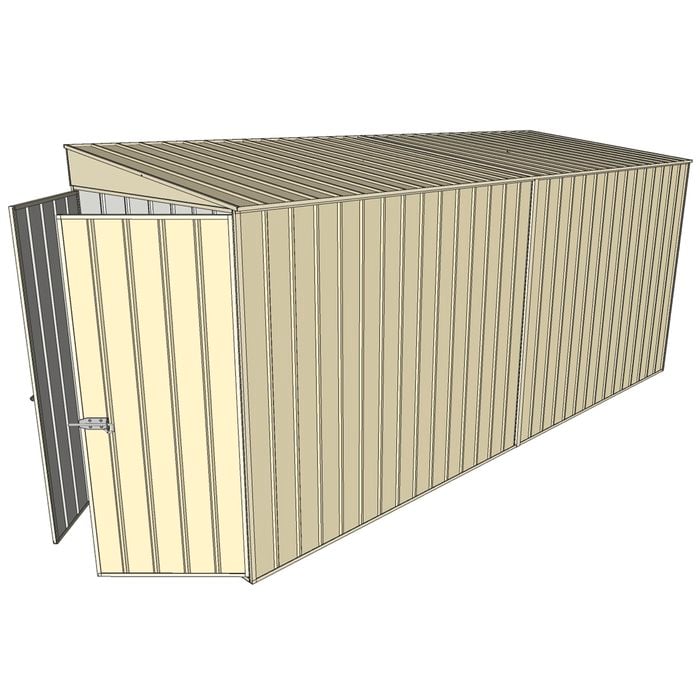 Build-a-Shed 1.5 x 4.5 x 2m Skillion Shed without Side Doors - Cream