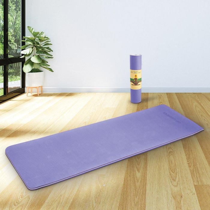 Powertrain Blue TPE Yoga Exercise Mat Home Gym Pilates Fitness 8mm