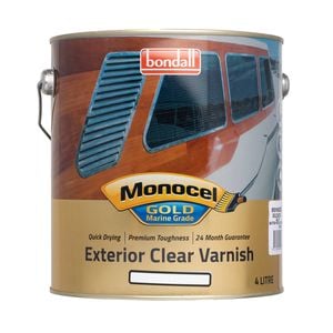 Bondall 4L Monocel Clear Satin Gold Marine Grade Timber Finish