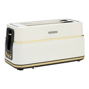 Morphy Richards Signature Soft Gold Matte White 4 Slice Toaster with Long Slots