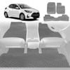 6D Diamond Car Floor Mats for Toyota Yaris 2011-2020-Full Set-Grey-Outback GT