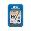 Kreg 64mm Protec-Kote™ Heavy Duty Coarse Thread MaxiLoc Head Pocket-Hole Screws - 125 Pack