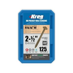 Kreg 64mm Protec-Kote™ Heavy Duty Coarse Thread MaxiLoc Head Pocket-Hole Screws - 125 Pack