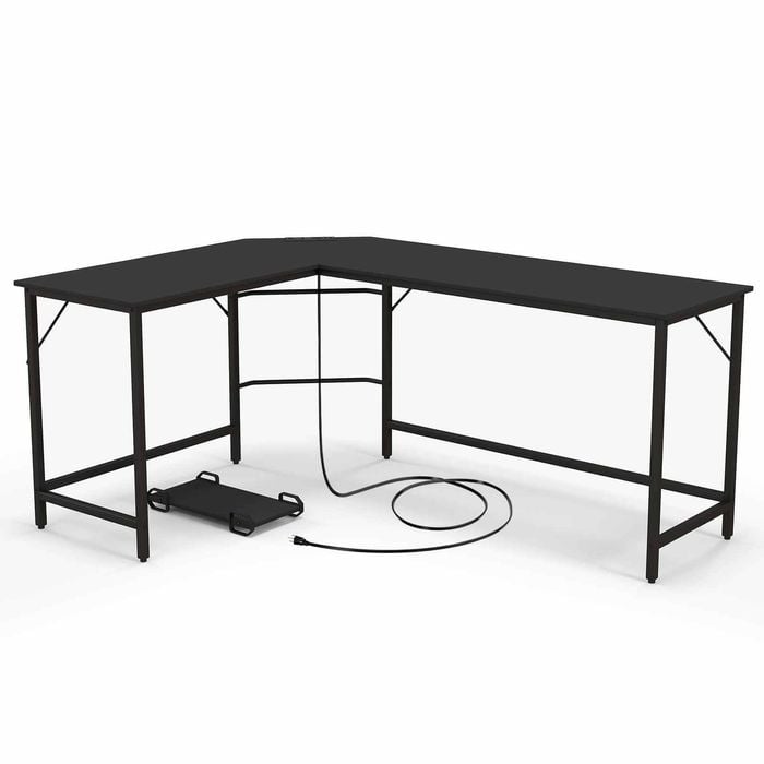 Costway Corner Desk Cpu Stand Black