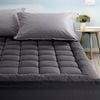 Giselle Pillowtop Topper Microfibre Filling Charcoarl Mattress Toppers - Queen