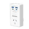 Jackson White PD20W 1 Outlet Adaptor with USB 2A/2C