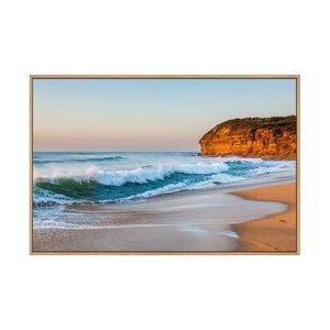Artey | Coatal Cliffs - Framed Canvas - Natural Frame - 40 x 60cm