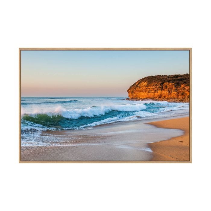 Artey | Coatal Cliffs - Framed Canvas - Natural Frame - 40 x 60cm