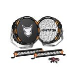 LIGHTFOX OSRAM 9inch LED Driving Lights + 8inch LED Light Pods + Wiring Kit