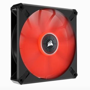 Corsair Ml Elite Series, Ml140 Led Elite, 140mm Magnetic Levitation Red Led Fan With Airguide, Single Pack(ls)