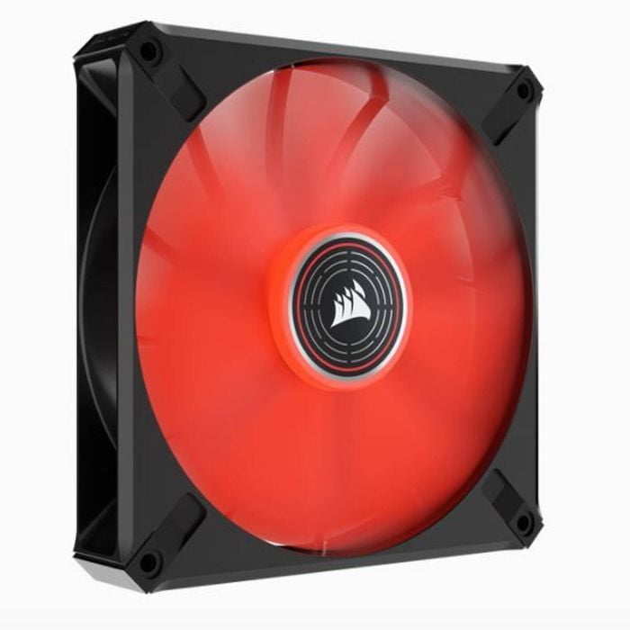 Corsair Ml Elite Series, Ml140 Led Elite, 140mm Magnetic Levitation Red Led Fan With Airguide, Single Pack(ls)