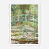 Galrie Monet’s Japanese Bridge Art Print Iconic Impressionist Masterpiece for Home Decor, White Frame, 70 x 100cm (28 x 40inch)