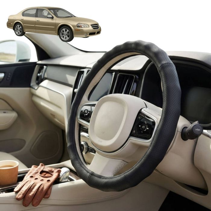 Australian Goose Steering Wheel Cover for Nissan Maxima 2003 - 2008 Circle Black