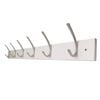 Adoored 6 Double Satin Chrome Hook White Board Deco Hook Rack