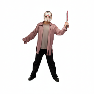 More Than Party Adults Killer Man Halloween Costume With Mask Light Pink Top