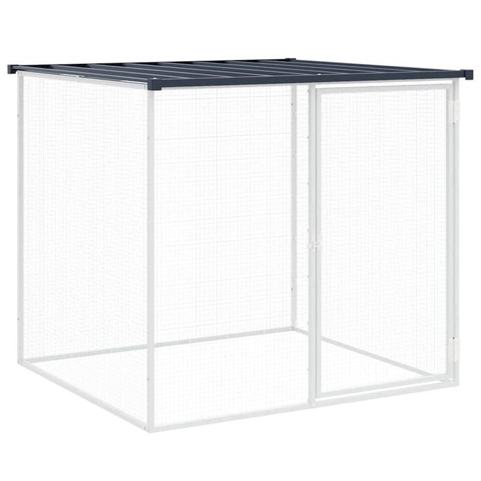 vidaXL Chicken Coop Chicken Cage Hen House with Roof Anthracite Galvanised Steel