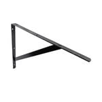 Carinya 400 x 350mm Black Straight Stayed Bracket