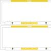 AFL Car Number Plate Frame Set Of Two - Richmond Tigers - Front/Back
