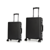 Swiss Aluminum Luggage Suitcase HardCase 2 Piece Set 20"&24"- Black
