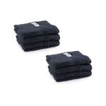 8pc Onkaparinga 30x30cm Avalon Face Washer 550gsm Midnight