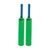 2PK Victor Sports Plastic Cricket Bat Rubber Grip Size 2 Colour Green