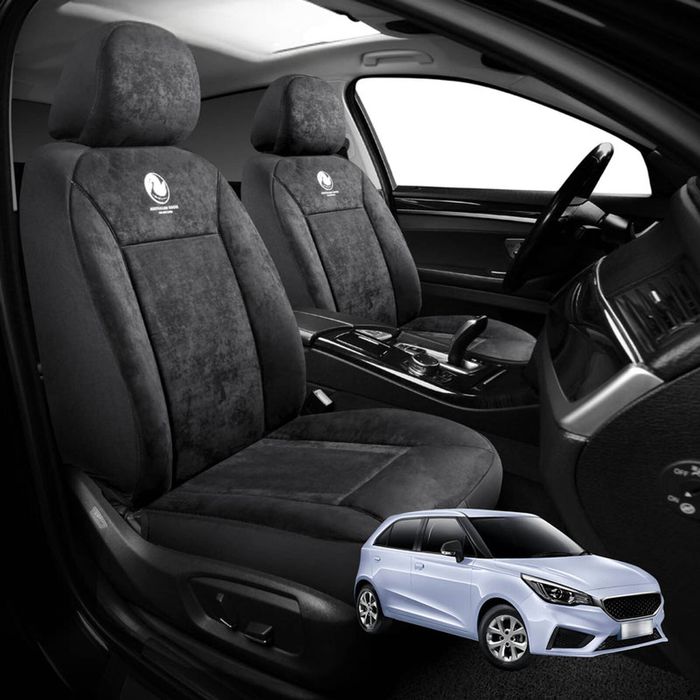 Australian Goose Edition Front Seat Covers for MG 3 2024 - Current (3rd Gen) - Suede, Universal Fit - Black