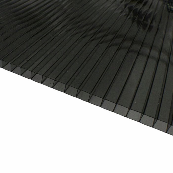Twinwall 3600 x 1220 x 8mm Grey Tint Polycarbonate Roofing