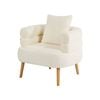 Oikiture Armchair Tub Chair Single Accent Armchairs Sofa Lounge Couch White