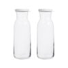 LAV Fonte Glass Carafes - 1.2L - White Lid - Pack of 2