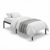 Advwin Bed Frame Single Size Metal Bed Mattress Base Black