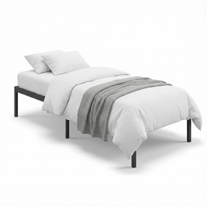 Advwin Bed Frame Single Size Metal Bed Mattress Base Black