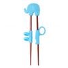 Anygleam Blue Elephant Chopsticks 1 Pair Reusable Red Rainbow Stainless Steel for Kids
