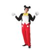 Mickey Mouse Halloween Costume Adult Disney Jumpsuit with Ears Gloves and Bow Tie, Extra large